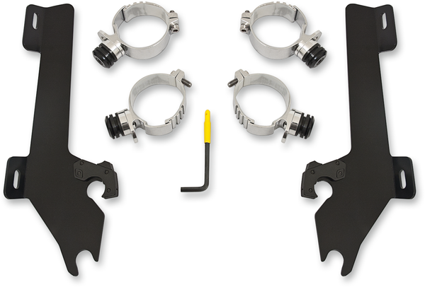 Fats/slim Windshield Trigger-lock Complete Mount Kit Black, 1, nordicamoto.ro