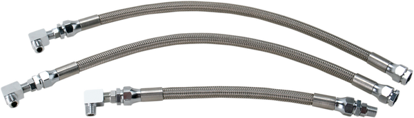 Stainless Steel Braided Oil Line Kit Stainless Steel, 1, nordicamoto.ro