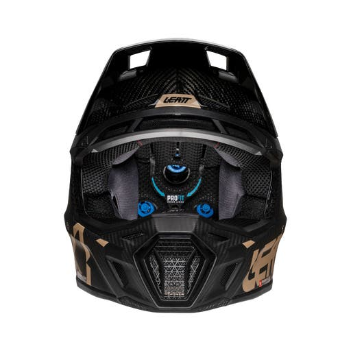 Casca Leatt 9.5 Carbon V25 Black/Gold + Ochelari-1