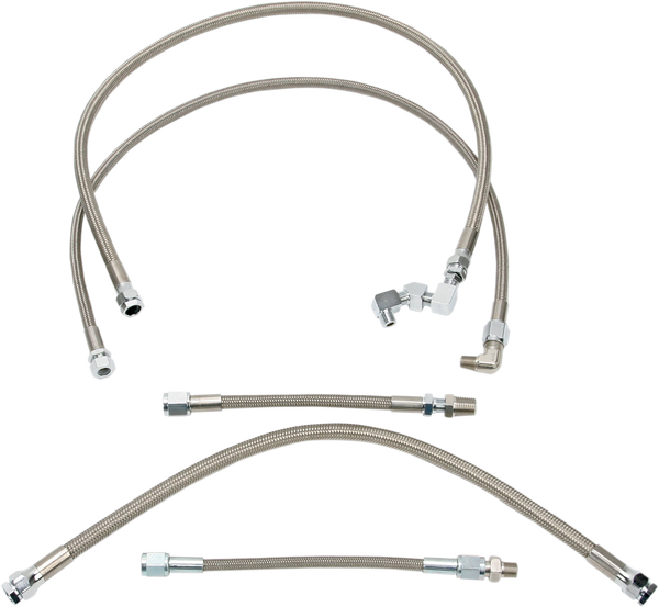 Stainless Steel Braided Oil Line Kit Stainless Steel, 1, nordicamoto.ro