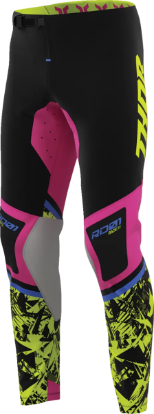 Pantaloni Sportmode Punkd negru-roz-galben, 3, nordicamoto.ro