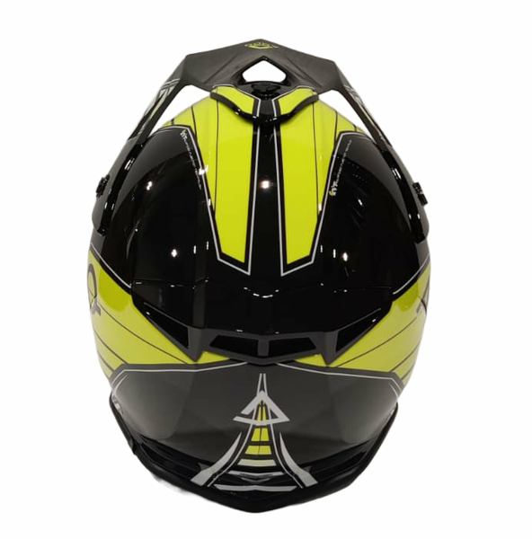 AMOQ Meteor V2 Helmet Axis Black/Yellow glossy XS-1