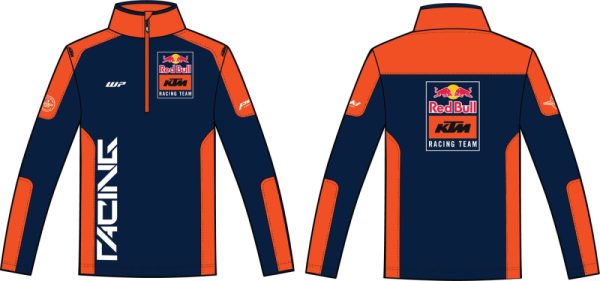 Pulover KTM Replica Team Halfzip Orange Navy-4