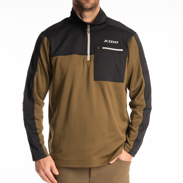 Pulover Klim Glacier 1/4 Zip Mid Layer Black-15