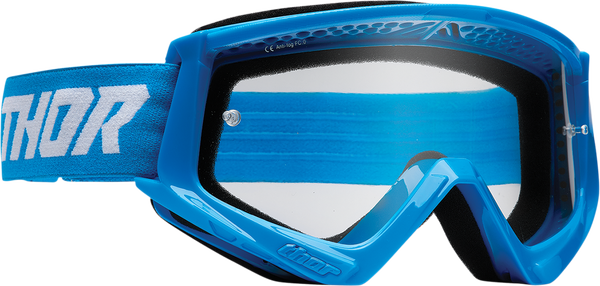 Combat Racer Goggles White, Blue 