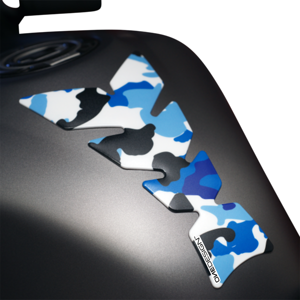 Resin/soft Touch Tank Pad Blue, White, Multi, 1, nordicamoto.ro