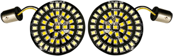 Front Dual Ring Turn Signal Inserts Amber, White, 1, nordicamoto.ro