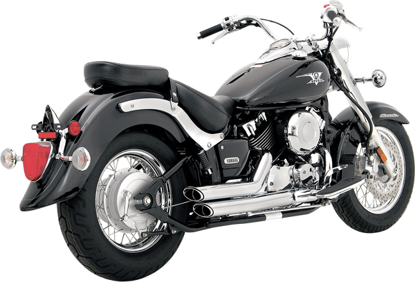 Shortshots Staggered Exhaust System Chrome, 1, nordicamoto.ro