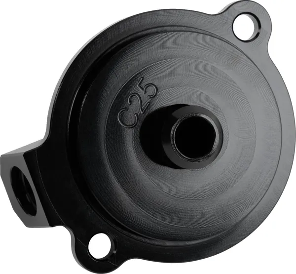 Machined Oil Filter Cover Black, Gloss -0