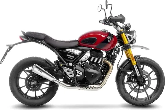 Tobă de eșapament LeoVince GP One Slip-On pentru Triumph Scrambler 400 X, 1, nordicamoto.ro