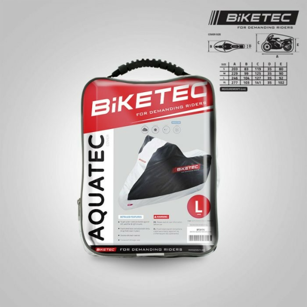 Huse Moto BikeTec Aquatec Impermeabila Negru Gri