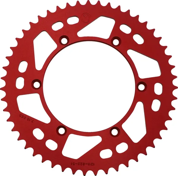 MOOSE RACING Rear Aluminum Sprocket Red -0