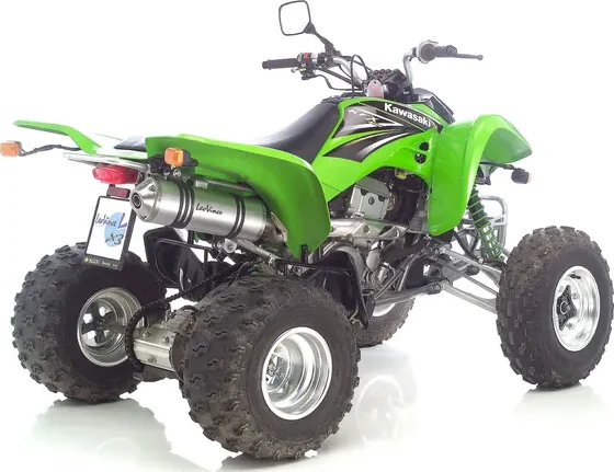 Tobă de eșapament LeoVince LV-X Slip-On pentru Kawasaki KFX 700 / Suzuki Twin Peaks 700, 2, nordicamoto.ro
