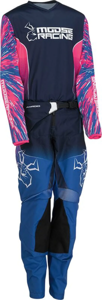 Tricou copii Moose Racing Agroid Pink/Blue-2