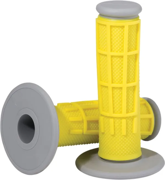 MOOSE RACING Comp Diamond Half Waffle Grips Yellow -0