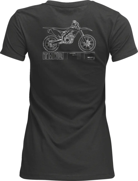 Womens Blueprint T-shirt Black -1