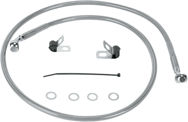 Stainless Steel Brake Line Kit Silver, Clear-coated, 1, nordicamoto.ro