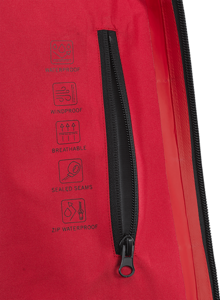 Women's Corpo Rain Jacket Red, Black -4