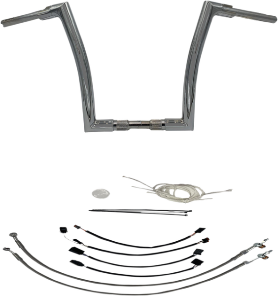 1-1/2(r) Ez Install Flat Top Handlebar Kit Silver, 1, nordicamoto.ro