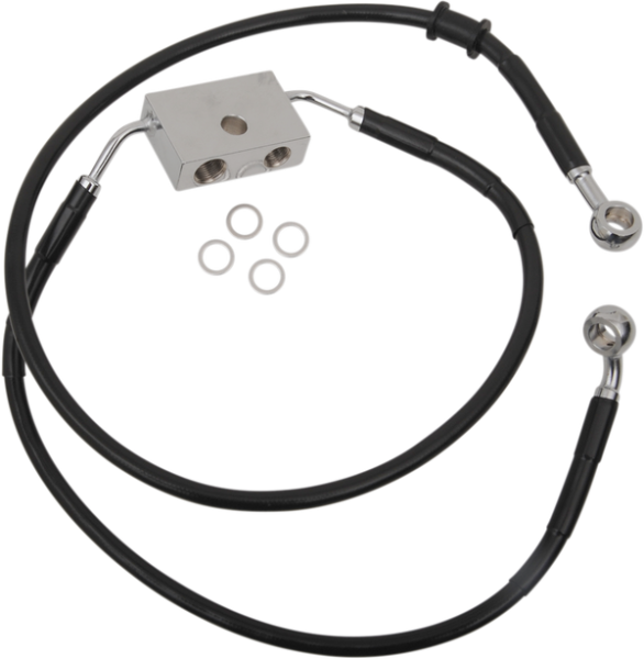 Extended Length Brake Line Black Oversize [+203 mm (8'')], 1, nordicamoto.ro