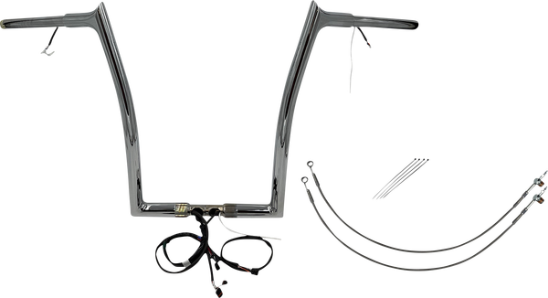 Plug & Play Ez Install 1-1/4(r) Pointed Top Handlebar Kit Silver, 1, nordicamoto.ro