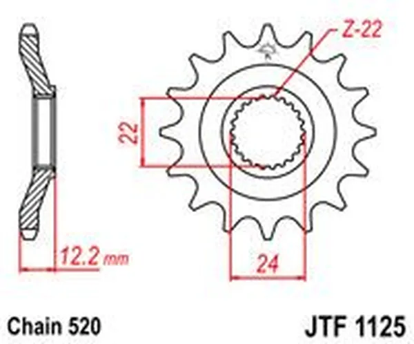 JT SPROCKETS Front Sprocket Natural -0
