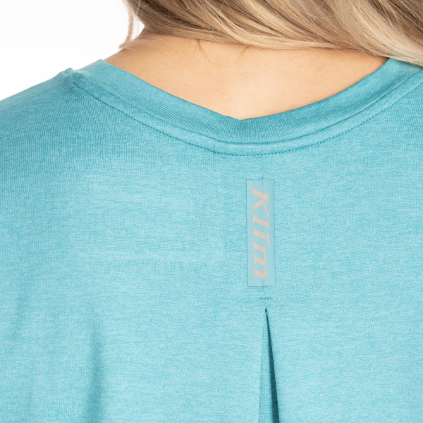 Bluză  damă Klim Ostara cu mânecă scurtă Tahitian Teal, 22, nordicamoto.ro