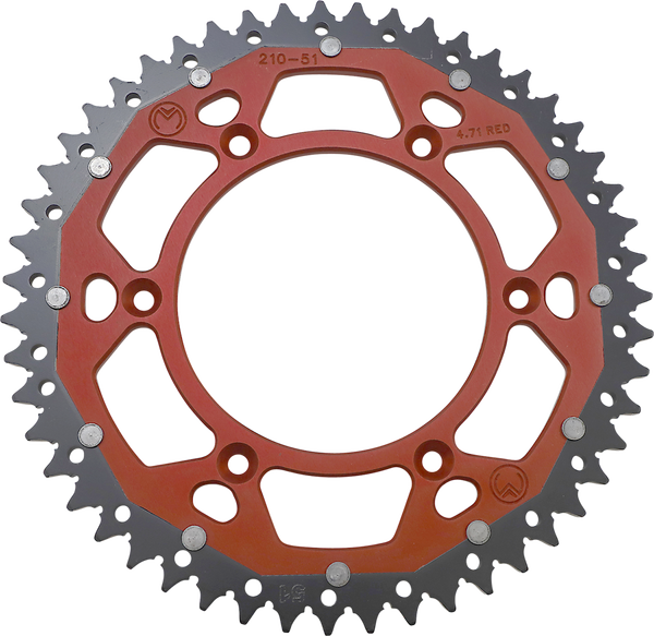 MOOSE RACING Pinion dublu roșu, 2, nordicamoto.ro