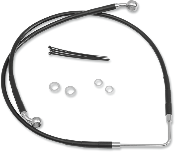 Stainless Steel Brake Line Kit Black, 1, nordicamoto.ro
