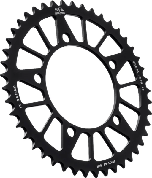 JT SPROCKETS Pinion spate din aluminiu Racelite, negru, 1, nordicamoto.ro