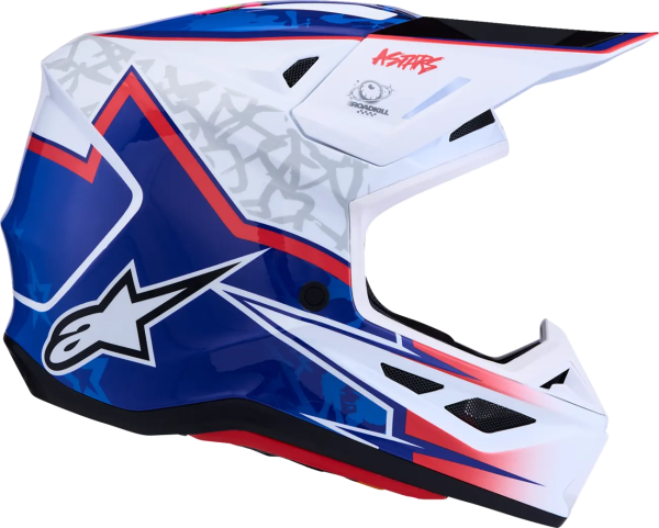 Casca Alpinestars S-M7 Blaster Alb/Albastru/Rosu XS, 3, nordicamoto.ro