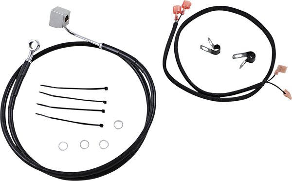Stainless Steel Brake Line Kit Black, 1, nordicamoto.ro