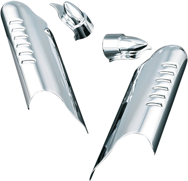 Lower Fork Leg Deflector Shields Silver, 2, nordicamoto.ro