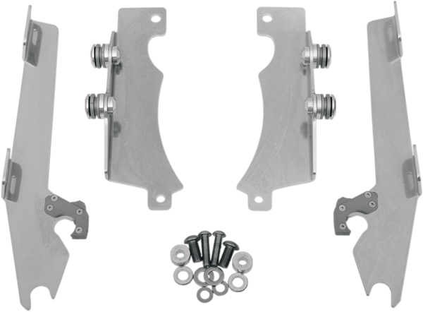 Fats/slim Windshield Trigger-lock Complete Mount Kit Polished, 1, nordicamoto.ro