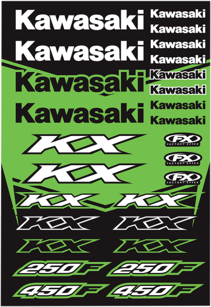 Sticker Sheet Black, Green, White, 1, nordicamoto.ro