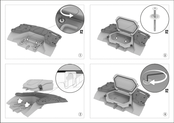 Cutie transport TESSERACT pentru scaunul pasagerului CFMOTO CForce 1000 MV Gen III 2024–-0