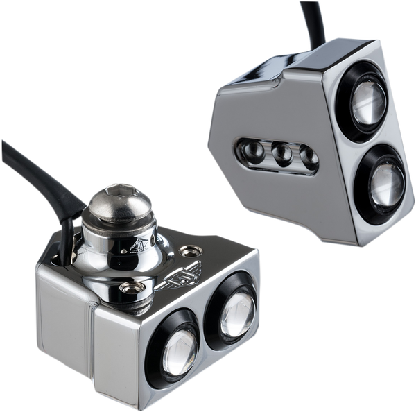 Rat Eye Led Turn Signals Chrome, 1, nordicamoto.ro