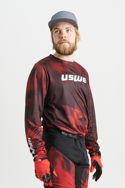 Tricou USWE Rök Off-Road Flame Red-4
