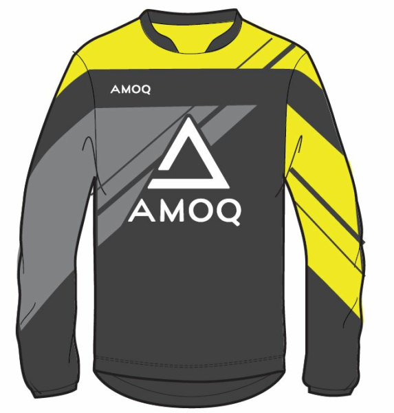 AMOQ Snowcross Jersey Black/HiVis 2XL-0