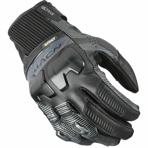 Manusi de piele MACNA ULTRAXX 2.0 S Negru/Albastru/Rosu, 8, nordicamoto.ro