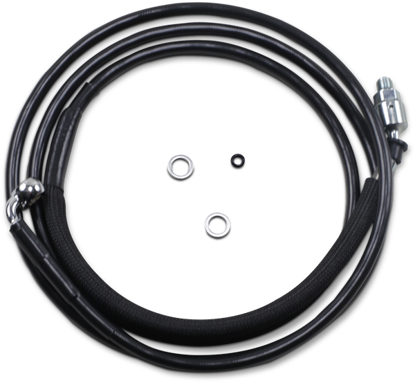 Stainless Steel Hydraulic Clutch Line Vinyl-coat Black +254 mm (10''), 1, nordicamoto.ro