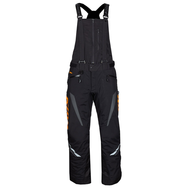 Pantaloni Snowmobil Klim Keweenaw Bib Insulated Black - Strike Orange-2