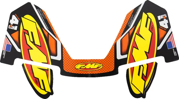 Fmf Exhaust Replacement Decal Blue, Yellow-0