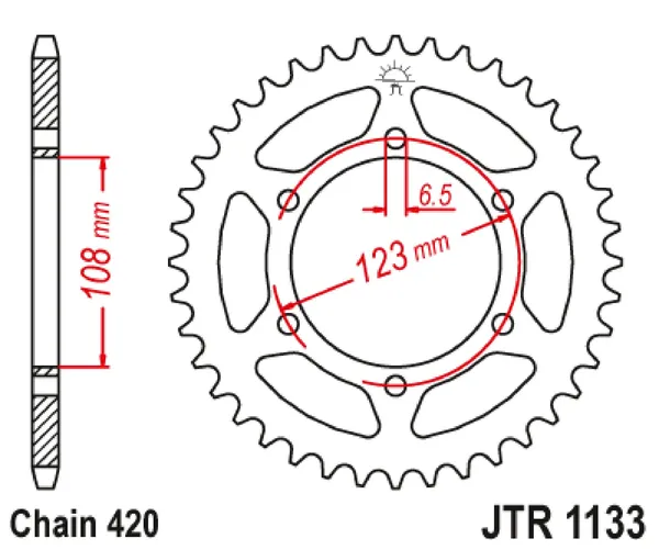 JT SPROCKETS Rear Sprocket -0