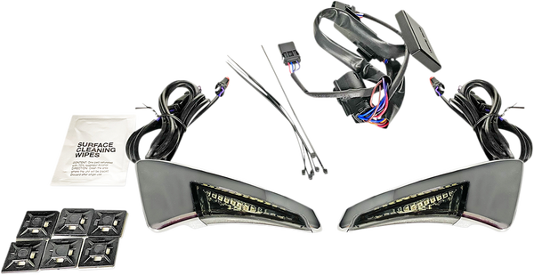 Sequential Tour Pak Seat Back Rest Led Lights White, 1, nordicamoto.ro