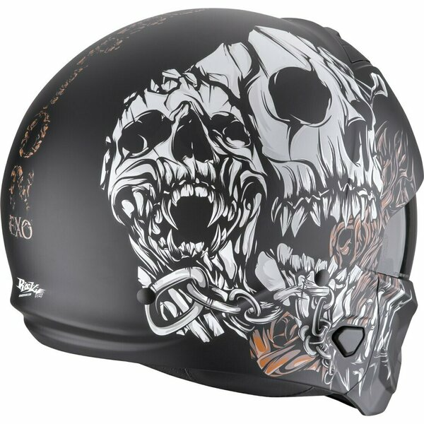 Casca moto SCORPION EXO-COMBAT II GENESIS M Negru mat/Alb/Auriu-0