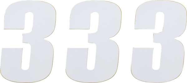 MOOSE RACING Vinyl Race Numbers White -0