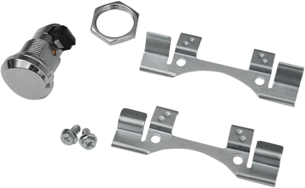 Push-button Fuel Door Latch Chrome, 1, nordicamoto.ro