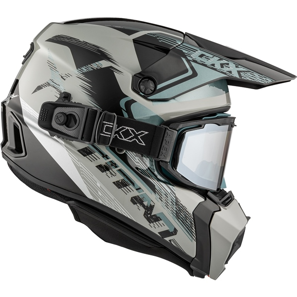 CKX Helmet Titan AMS Concordia Grey Gloss + Goggles M-6