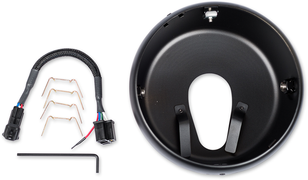 Headlight Adapter Kit Black, 1, nordicamoto.ro